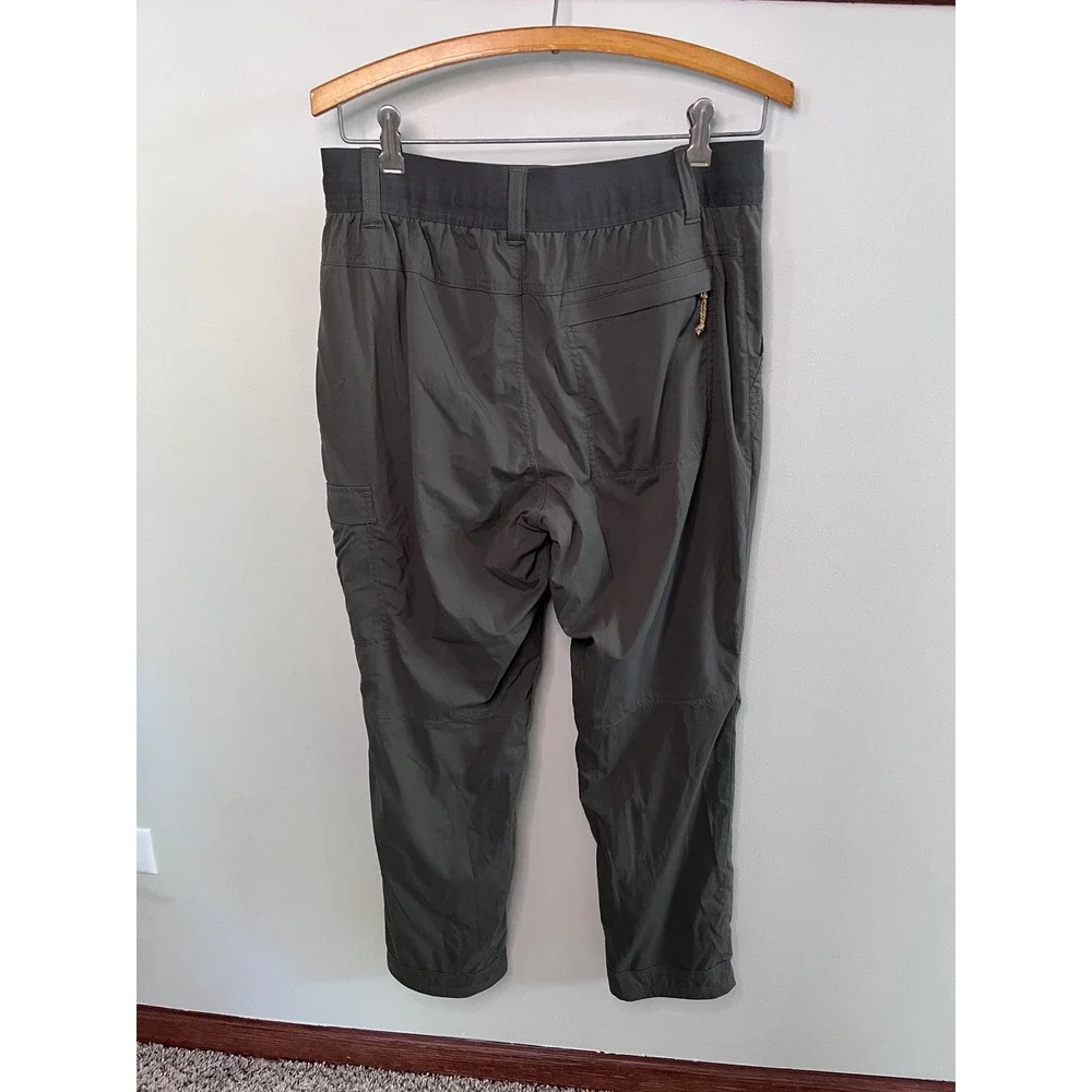 REI Co-op Mens Hiking Pants 32x27.5 Dark Olive Green Cargo Outdoor Trousers